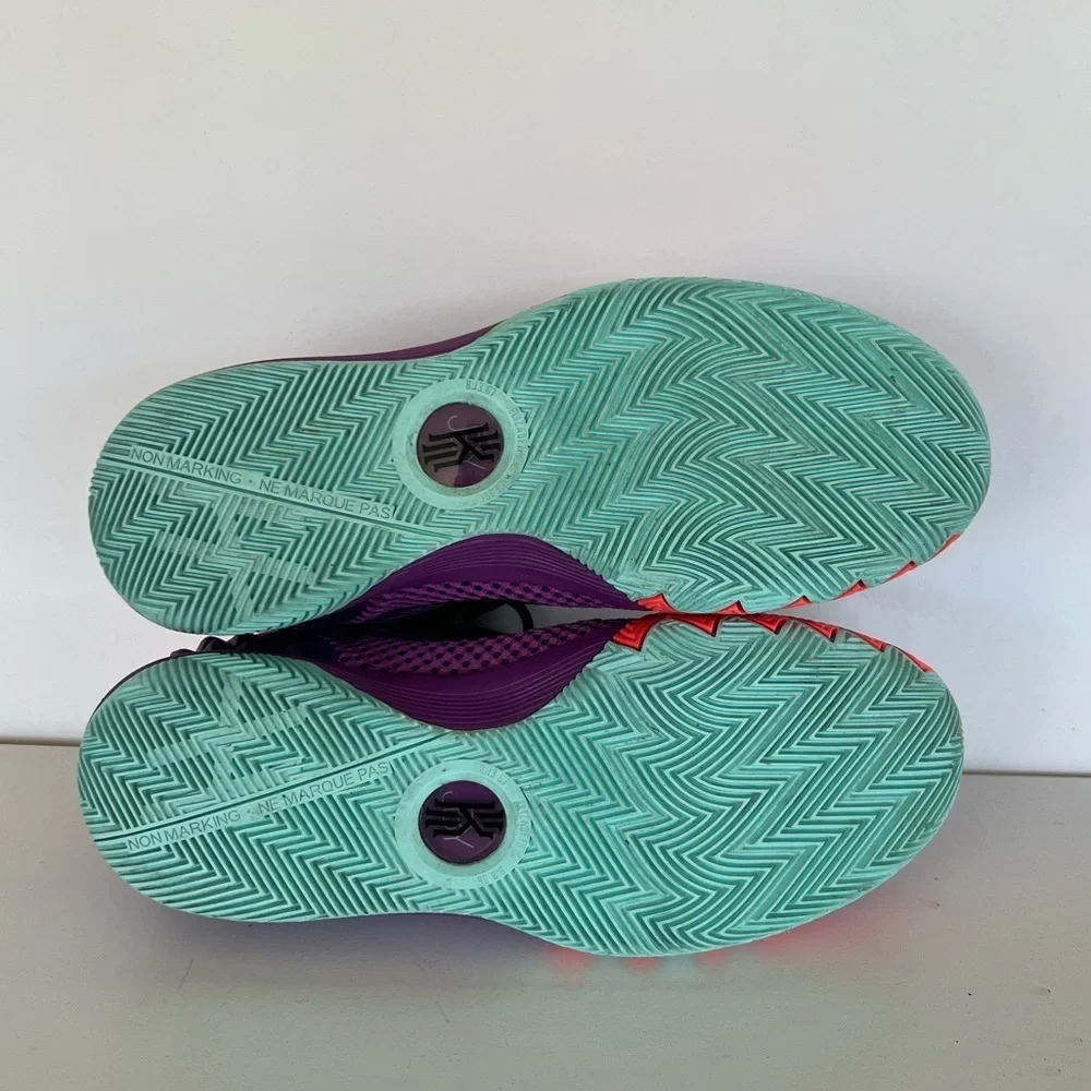 Nike Kyrie Irving 1 ‘Easter’ 2015 Youth GS High Top Sneakers, Purple/Orange, 6Y